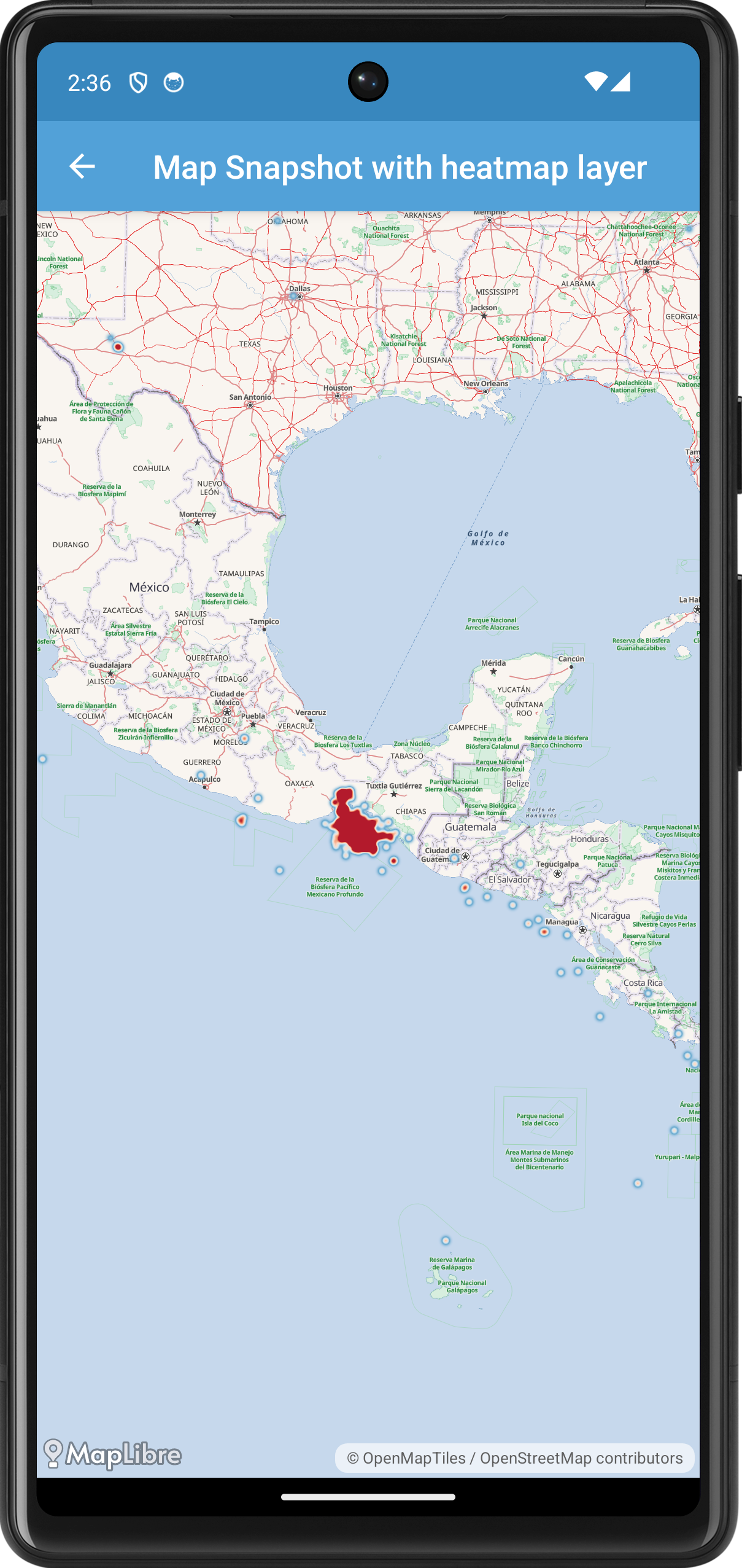 Screenshot of Snapshotter with Heatmap